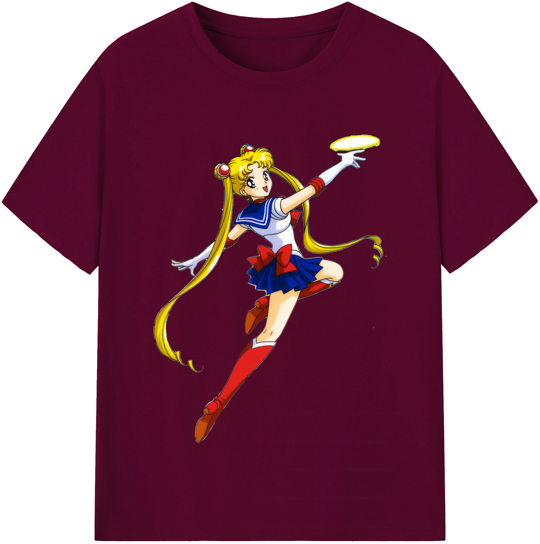 （画像用） 美少女戦士セーラームーン 月野 うさぎ つきの うさぎ Sailor Moon Tsukino Usagi レディースカジュアルプリントTシャツ（綿100％）